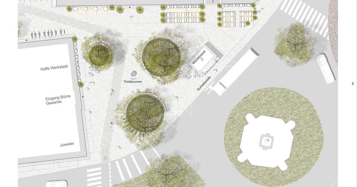 Heuplatz bekommt mehr Gr&uuml;n, Freir&auml;ume und Aufenthaltsqualit&auml;t