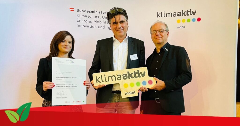 Klagenfurt in Korneuburg mit &bdquo;klimaaktiv mobil Projektpartner&ldquo; ausgezeichnet